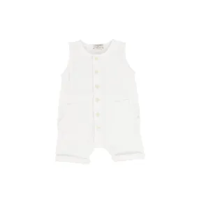 1  IN THE FAMILY WHITE BUTTON ROMPER