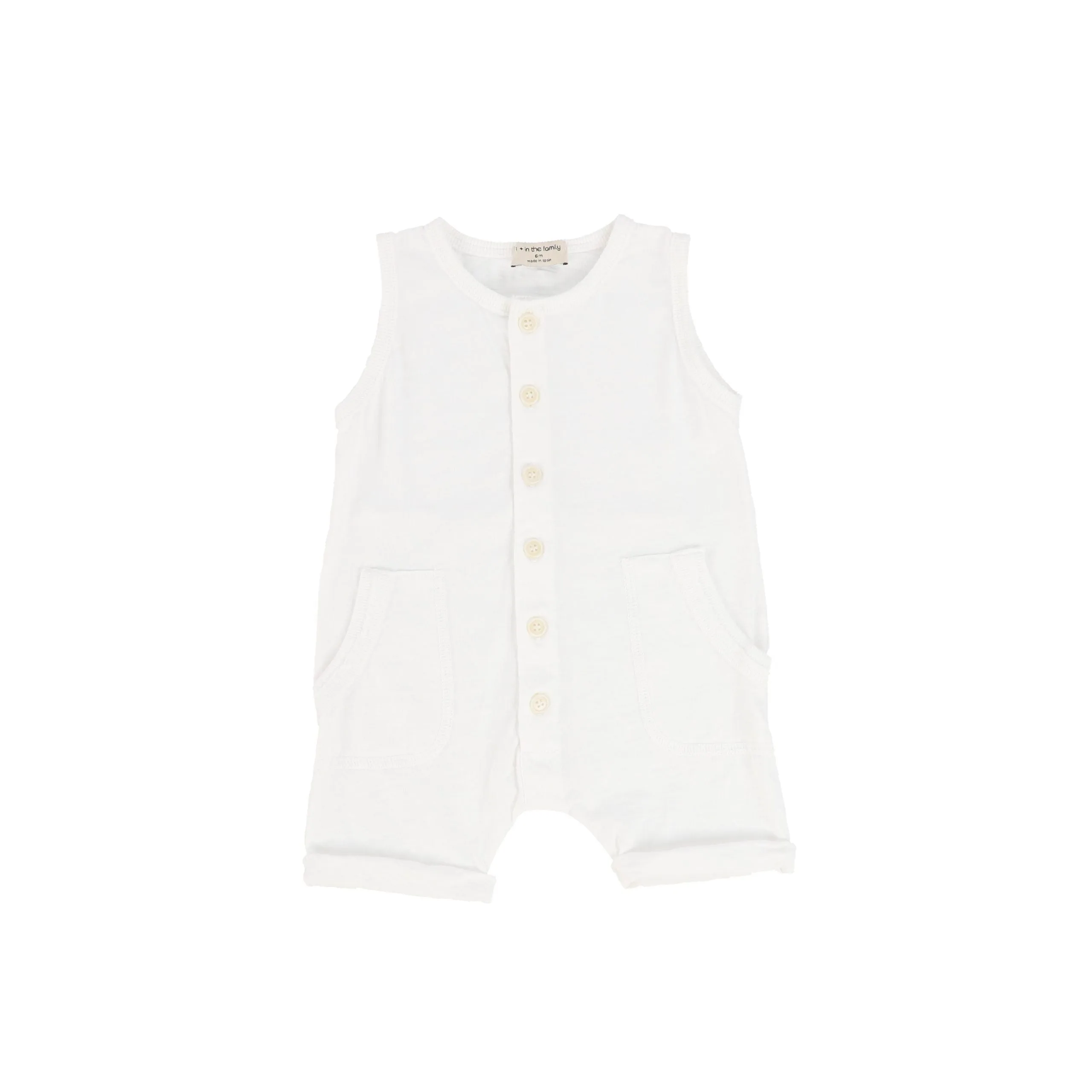 1  IN THE FAMILY WHITE BUTTON ROMPER