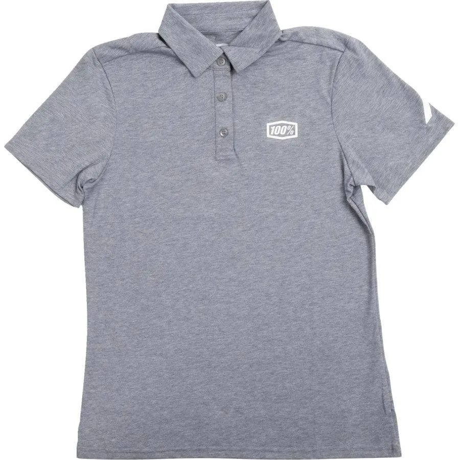 100% Women's Corpo Polo Shirt - Heather Gray