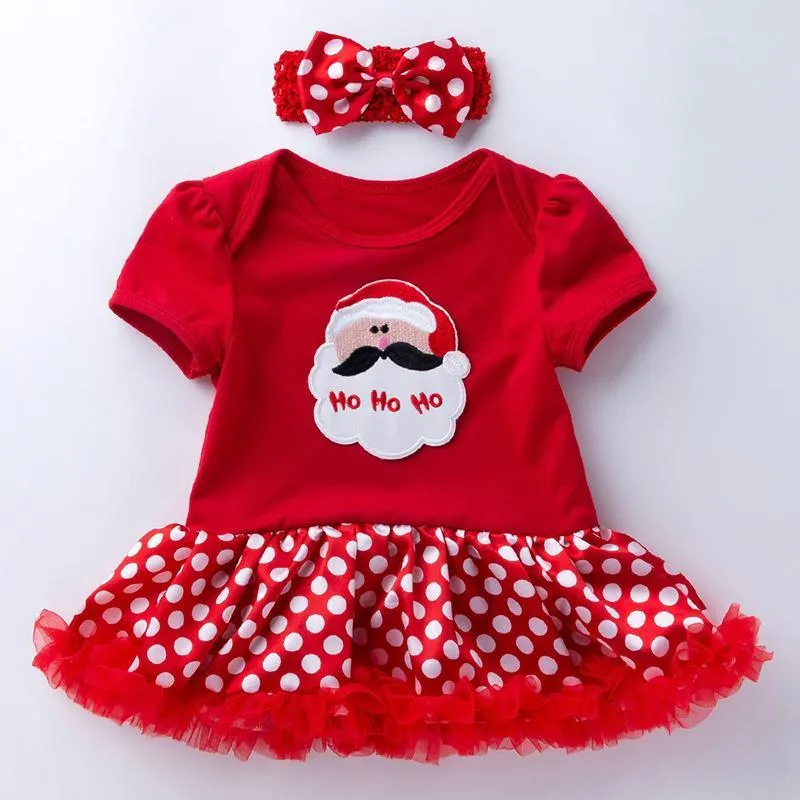 2-piece Cartoon Romper-skirt and Bow Headband Sets for Baby Girl