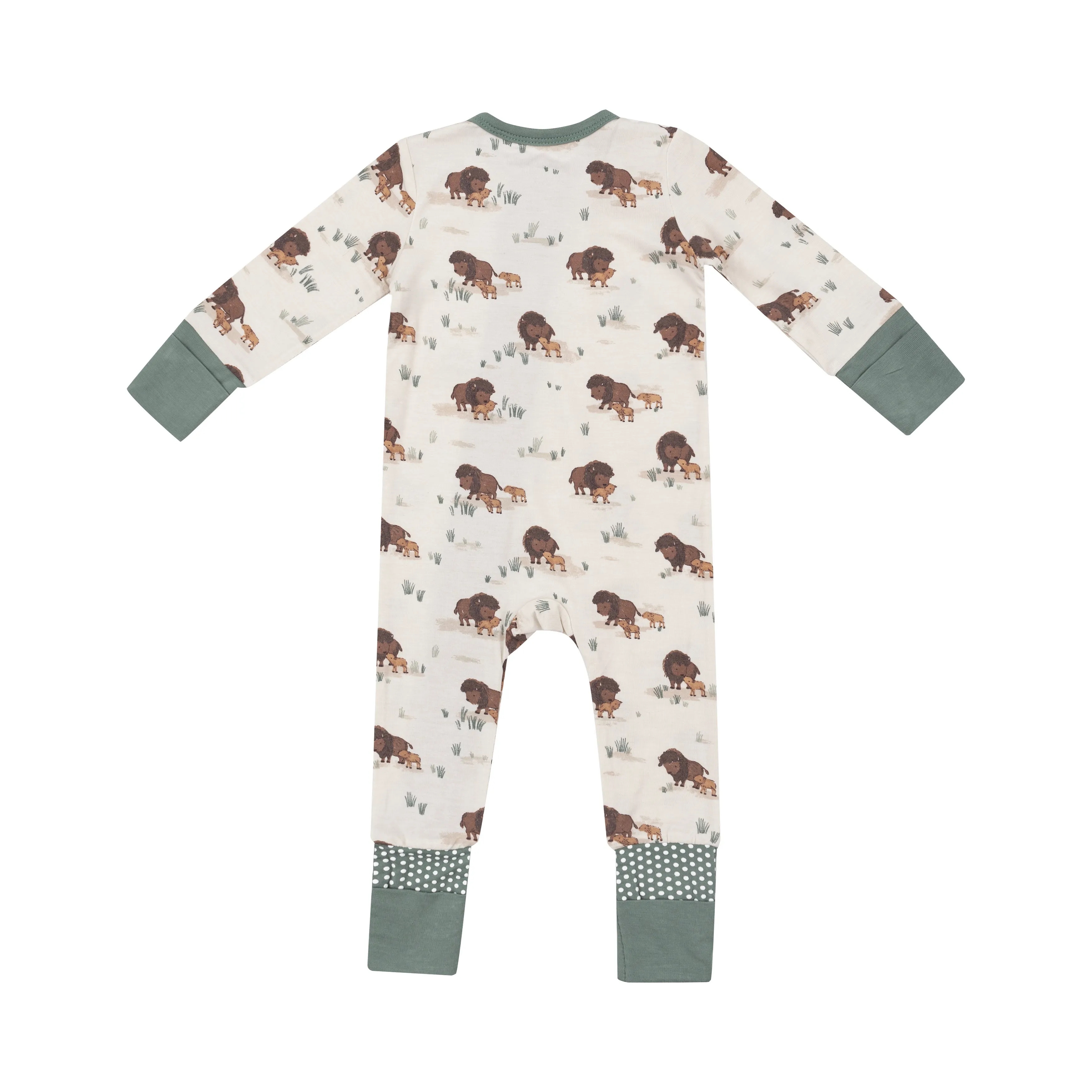 2 Way Zipper Romper - Bison Families