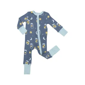 2 Way Zipper Romper - Fireflies