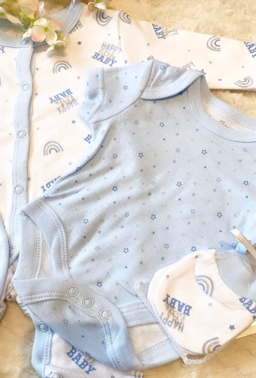 5 piece hanging gift set blue (happy little baby)