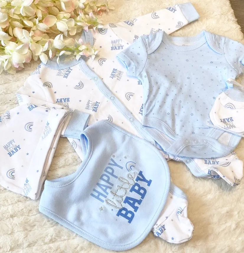 5 piece hanging gift set blue (happy little baby)