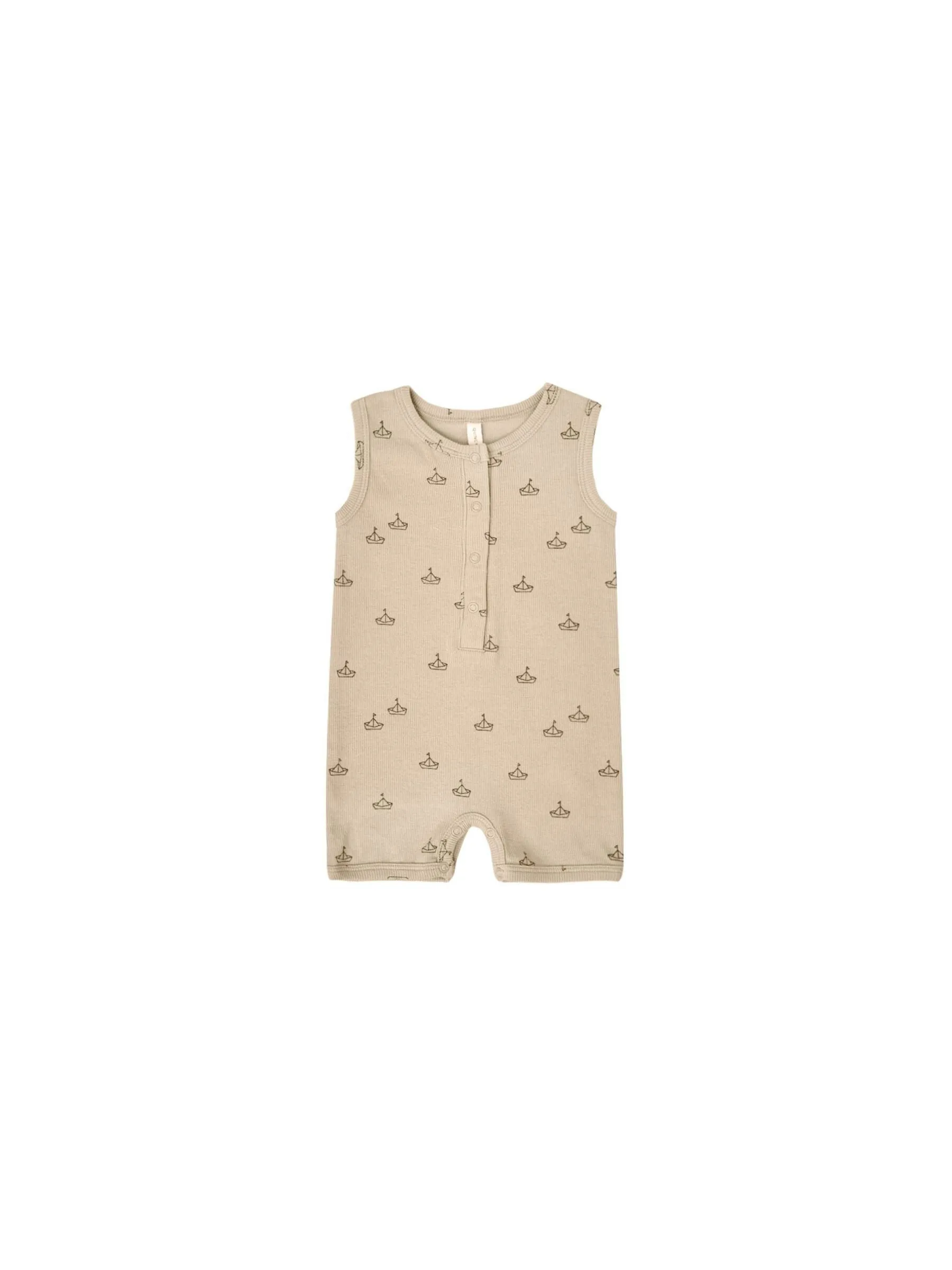 [70%OFF] ribbed henley romper | boats