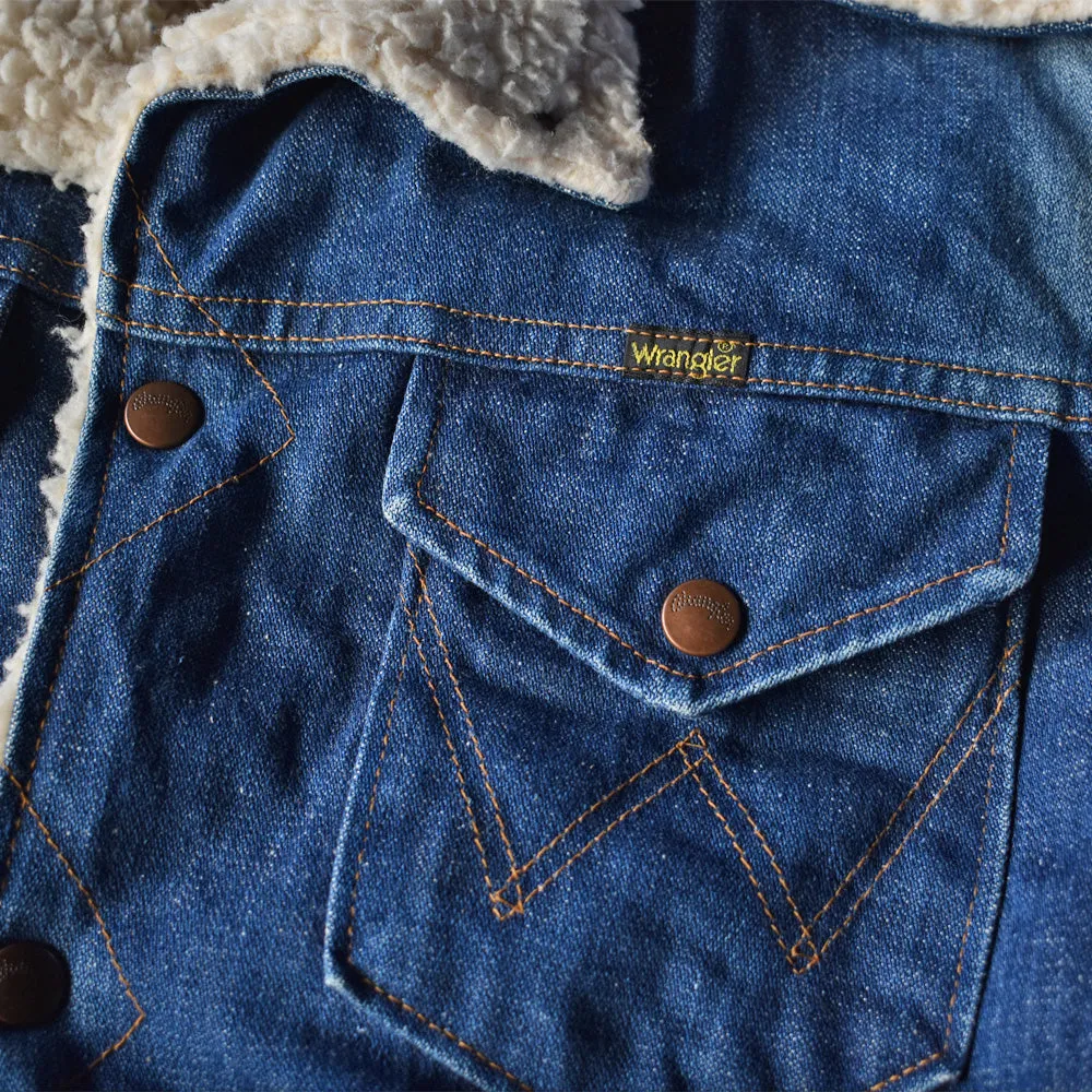 70’s Wrangler 黒タグ！ デニムボアジャケット USA製 230104