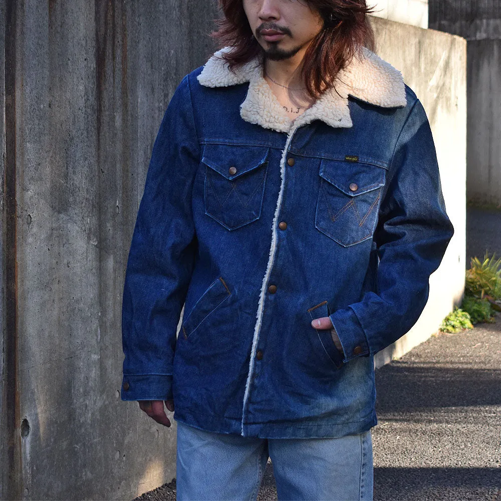 70’s Wrangler 黒タグ！ デニムボアジャケット USA製 230104