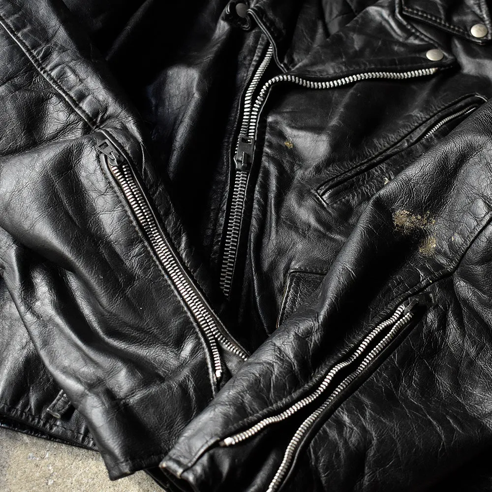 80's Leathercraft Process ライダース レザージャケット 240123H