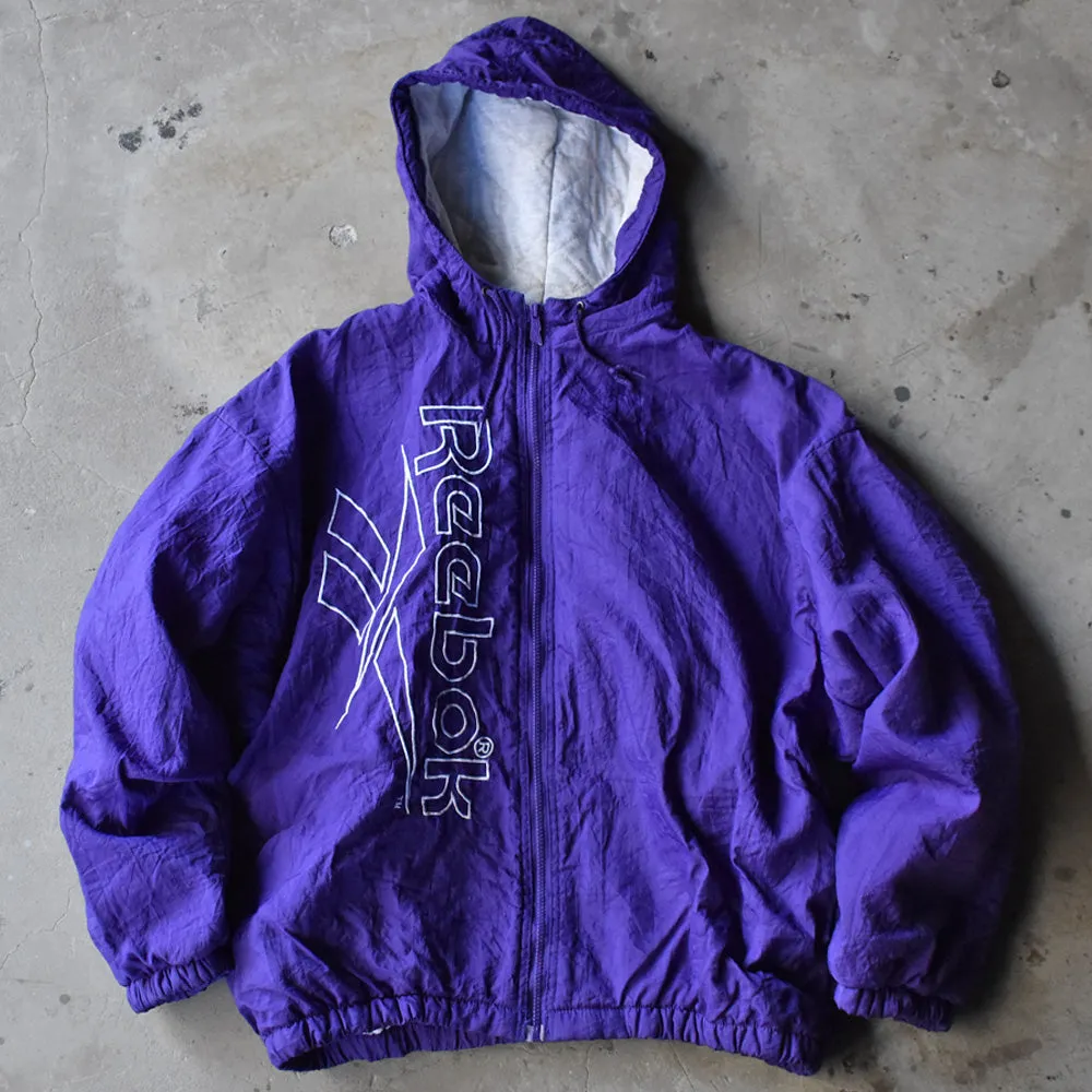 90’s Reebok ロゴ刺繍 中綿入り ナイロンジャケット 240110