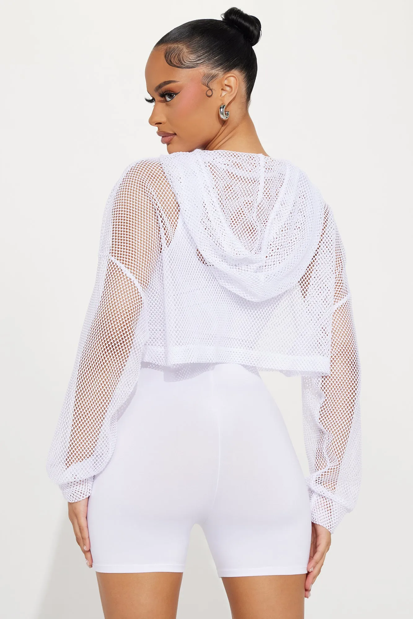 All Lights On Me Romper Set - White