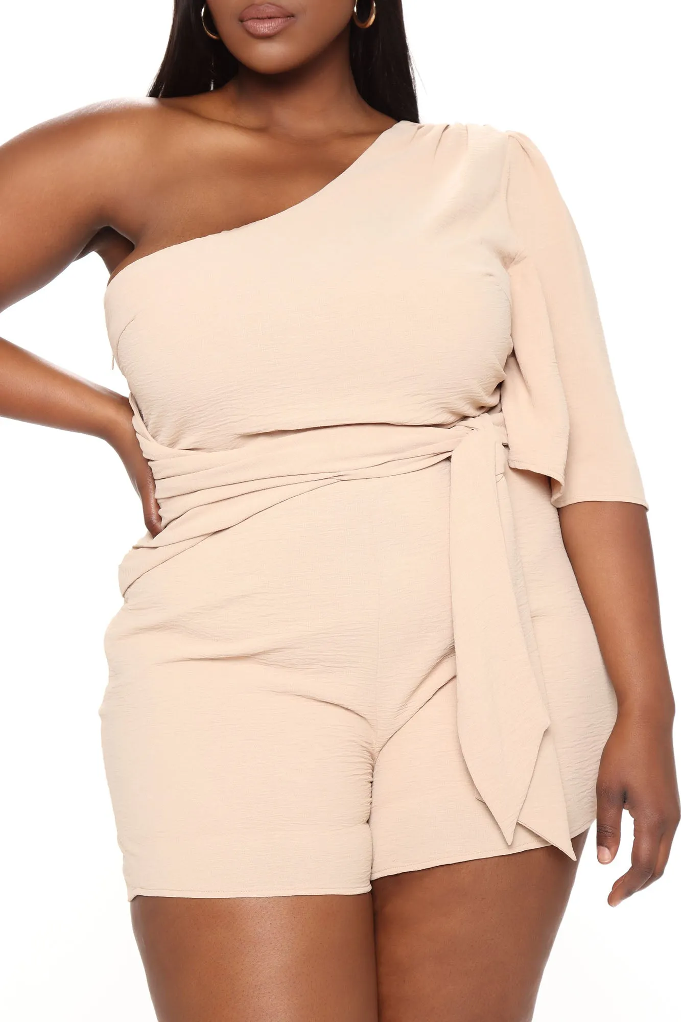 All Weekend Gauze Romper - Taupe
