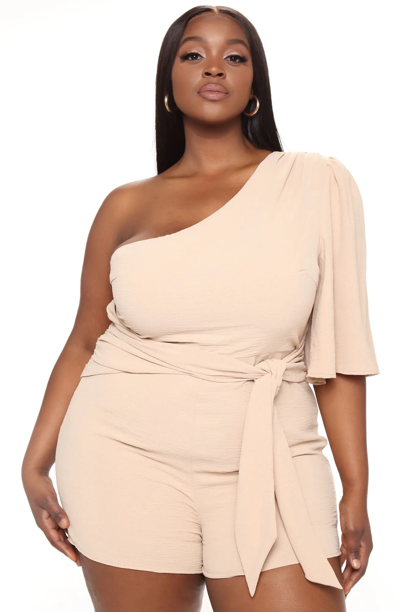 All Weekend Gauze Romper - Taupe