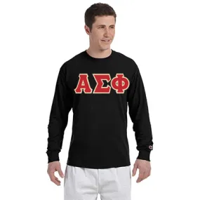 Alpha Sigma Phi Greek Champion Long-Sleeve Tee - Champion CC8C - TWILL