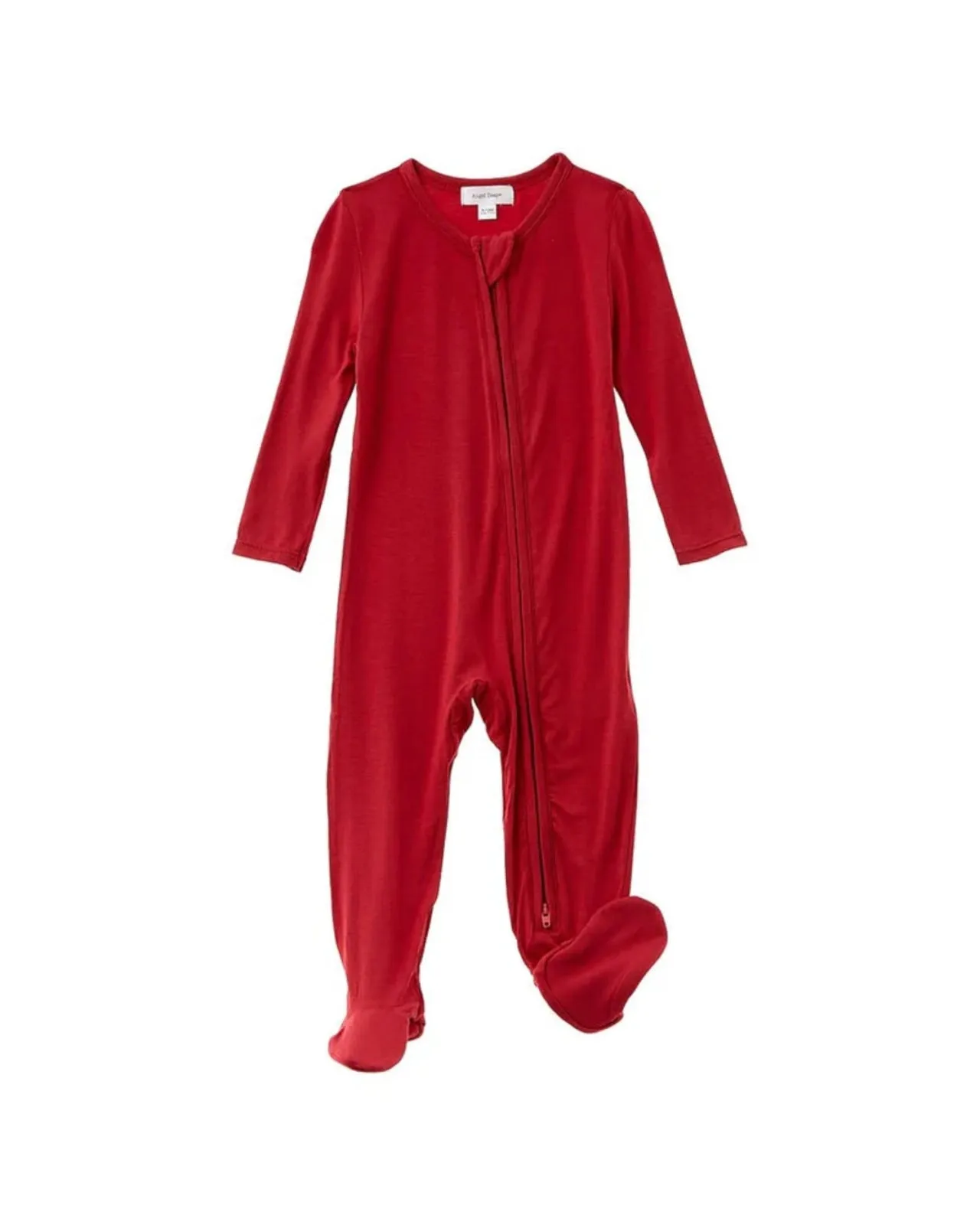 Angel Dear Baby 2 Way Zipper Bamboo Footie - RED