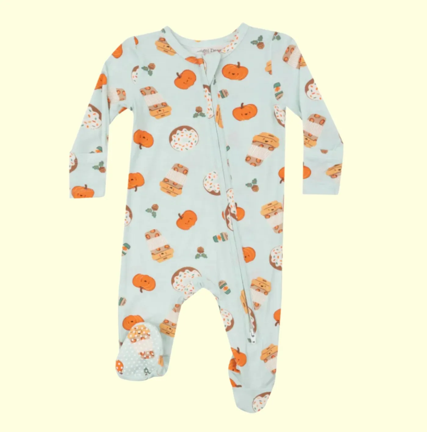 Angel Dear Baby 2 Way Zipper Footie - Pumpkin Spice Latte