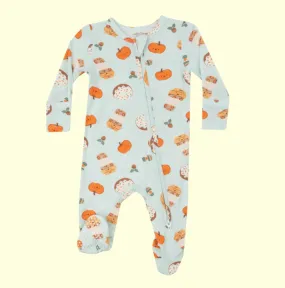 Angel Dear Baby 2 Way Zipper Footie - Pumpkin Spice Latte