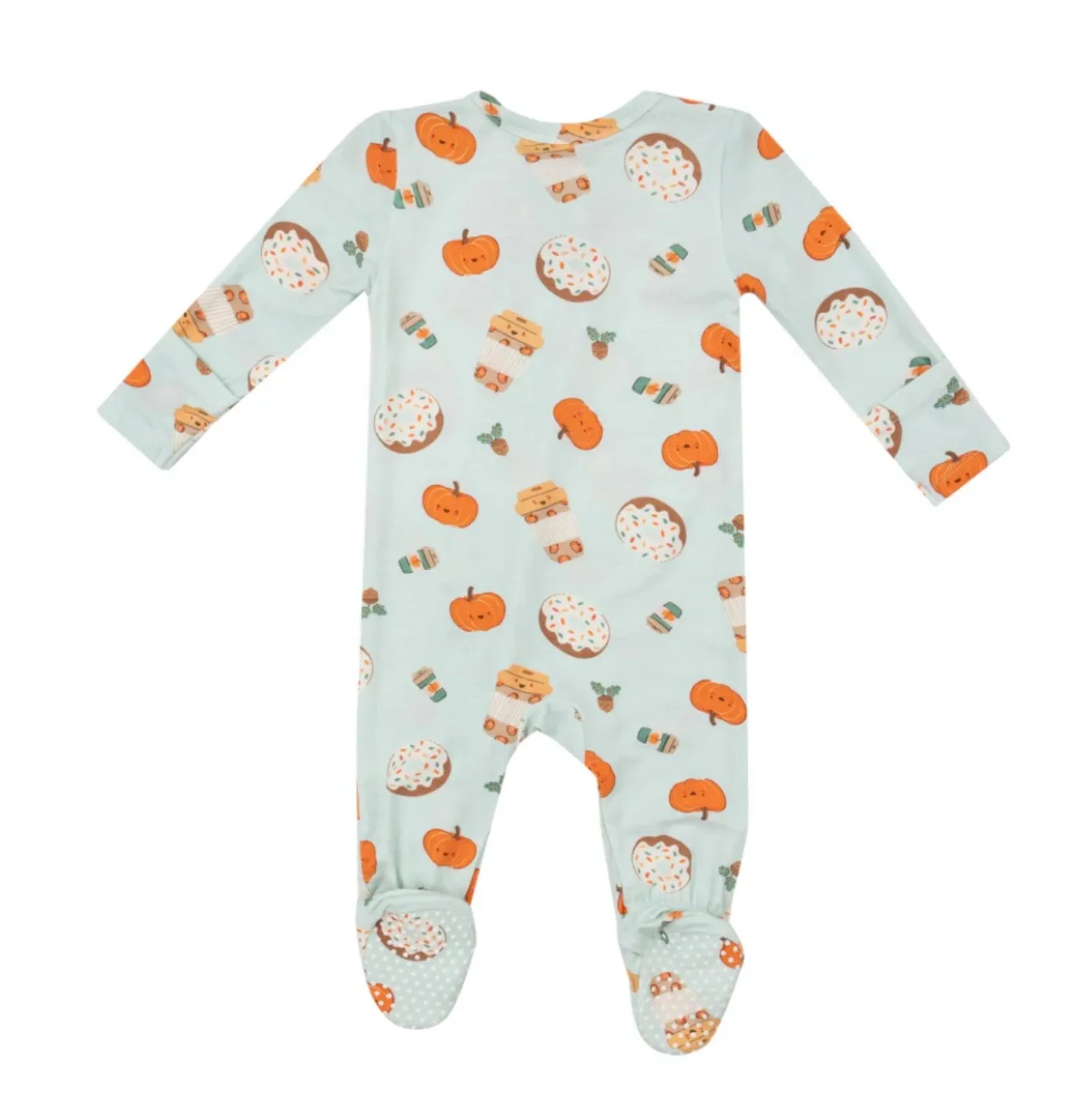 Angel Dear Baby 2 Way Zipper Footie - Pumpkin Spice Latte