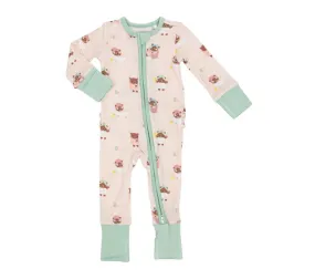 Angel Dear Baby Bamboo SPA DAY 2 Way Ruffle Zipper Romper