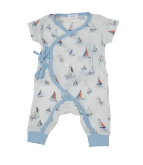 Angel Dear Baby Boys Sketchy Sailboat Wrap Coverall