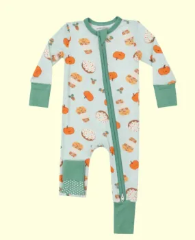 Angel Dear Baby Pumpkin Spice Latte 2 Way Zipper Romper