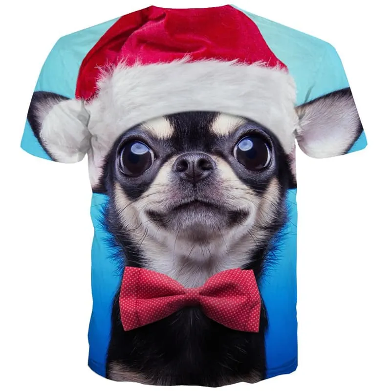 Animal T-shirt Men Lovely T shirts Funny Christmas Tshirt Printed Party Tshirts Casual