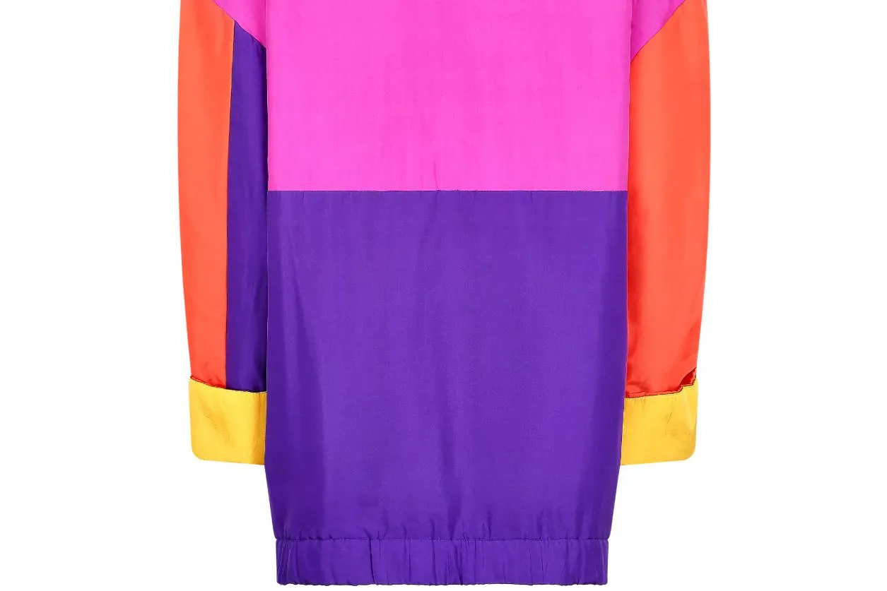 ARCHIVE - 1990s Neon Multicoloured Silk Parka Jacket