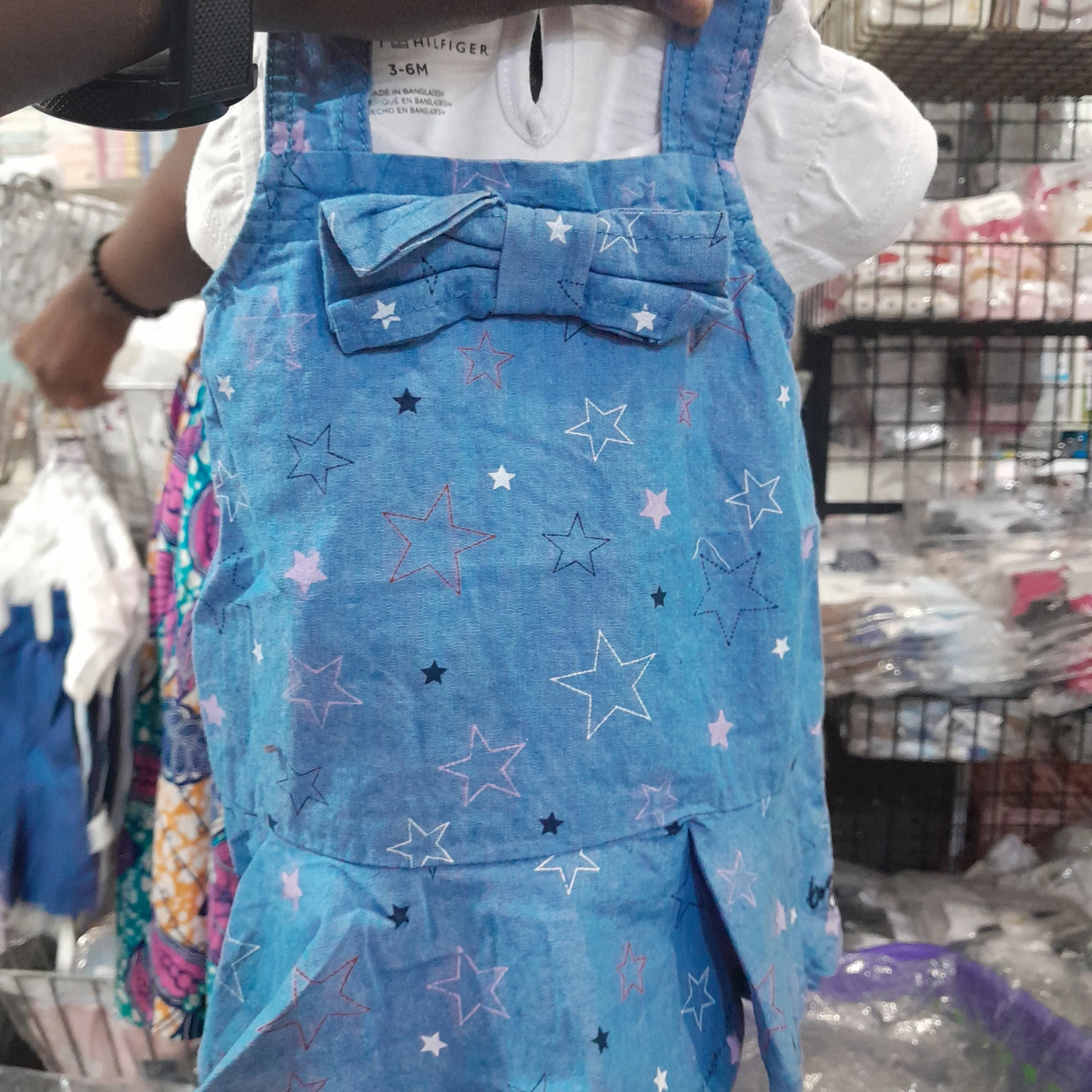 Baby Girl Pinafore Denim Dress (Tommy Hilfiger)