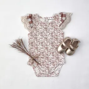 Baby Girls Knit Romper | Bronze Twig