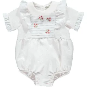 Baby Girls Pink Frill Romper