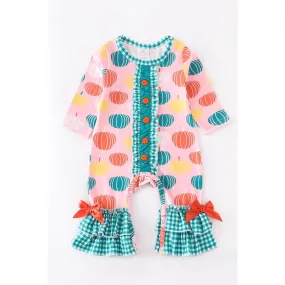 Baby Girl's Pink Pumpkin Romper