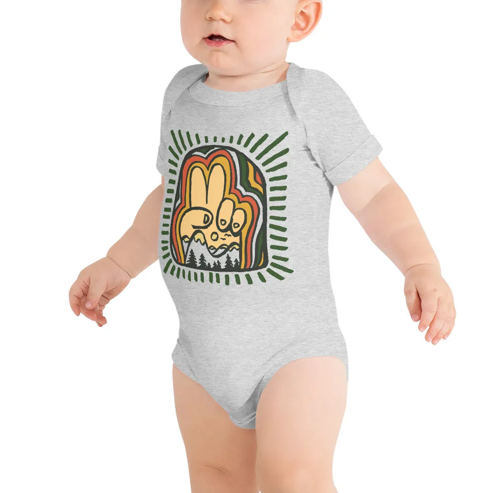 Baby Peace Mountains Extra Soft One Piece | Design by Dylan Fant