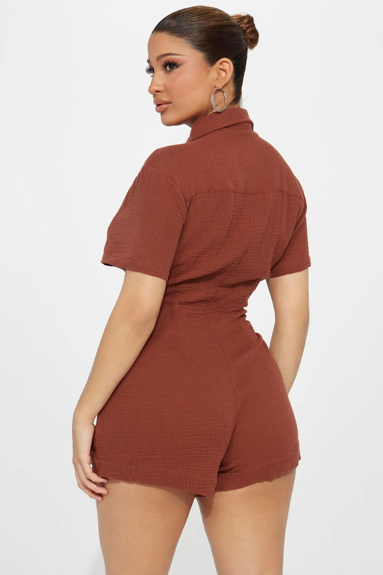 Beach Days Romper - Brown