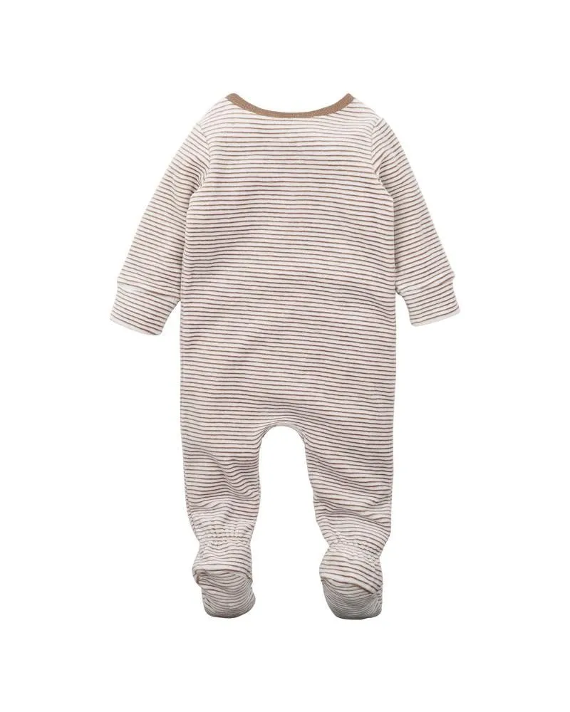 Bebe Eli Zip LS Velour Romper