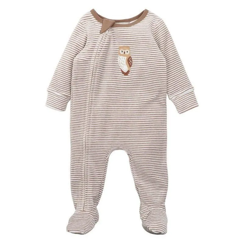 Bebe Eli Zip LS Velour Romper