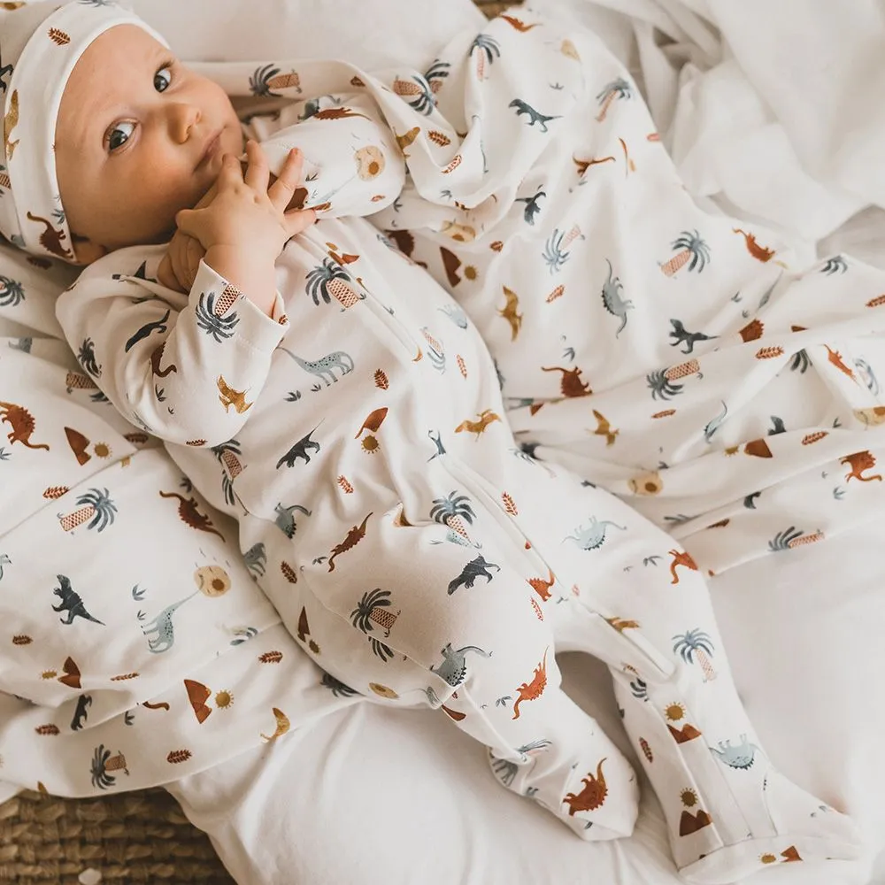 Bebe - Organic Long Sleeve Romper Dino