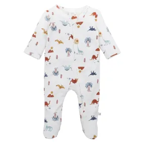 Bebe - Organic Long Sleeve Romper Dino