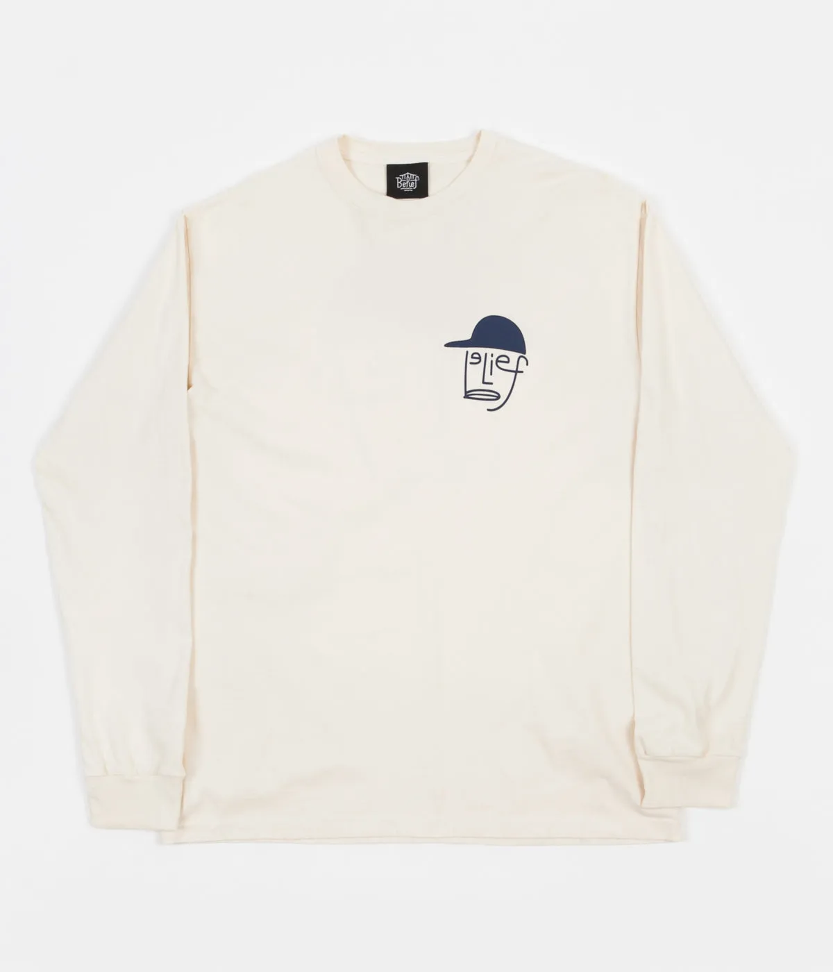 Belief Typeface Long Sleeve T-Shirt - Ivory