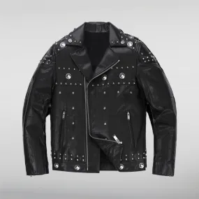 Black Rivet Leather Moto Jacket