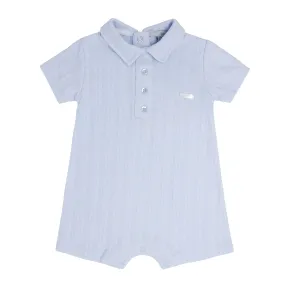 blues baby - baby boys pale blue romper BB0296
