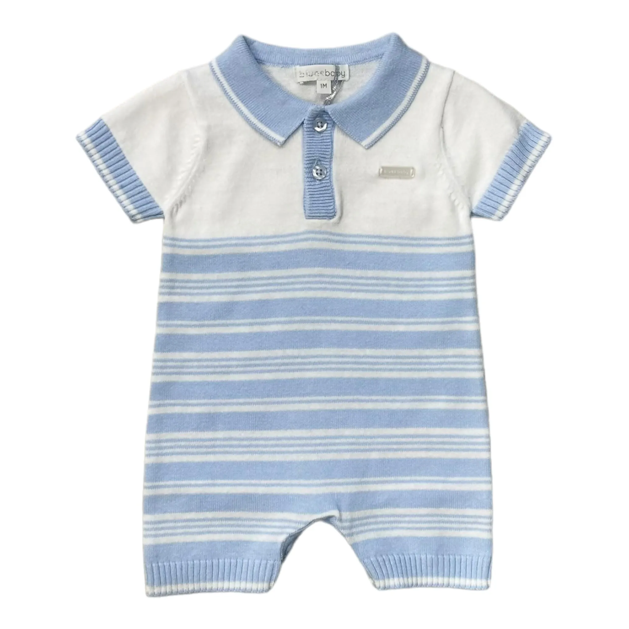 blues baby - Knitted romper, blue