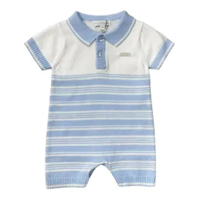 blues baby - Knitted romper, blue