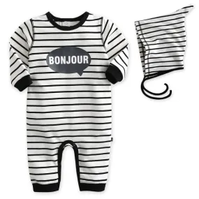 Bonjour Speech Bubble Set (Jumpsuit & Hat)