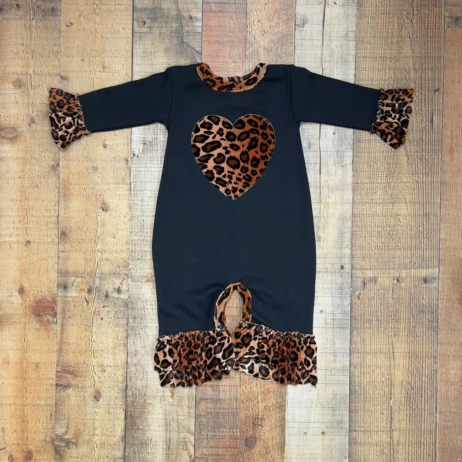 Born To Be Wild Baby Girl Infant Black Romper
