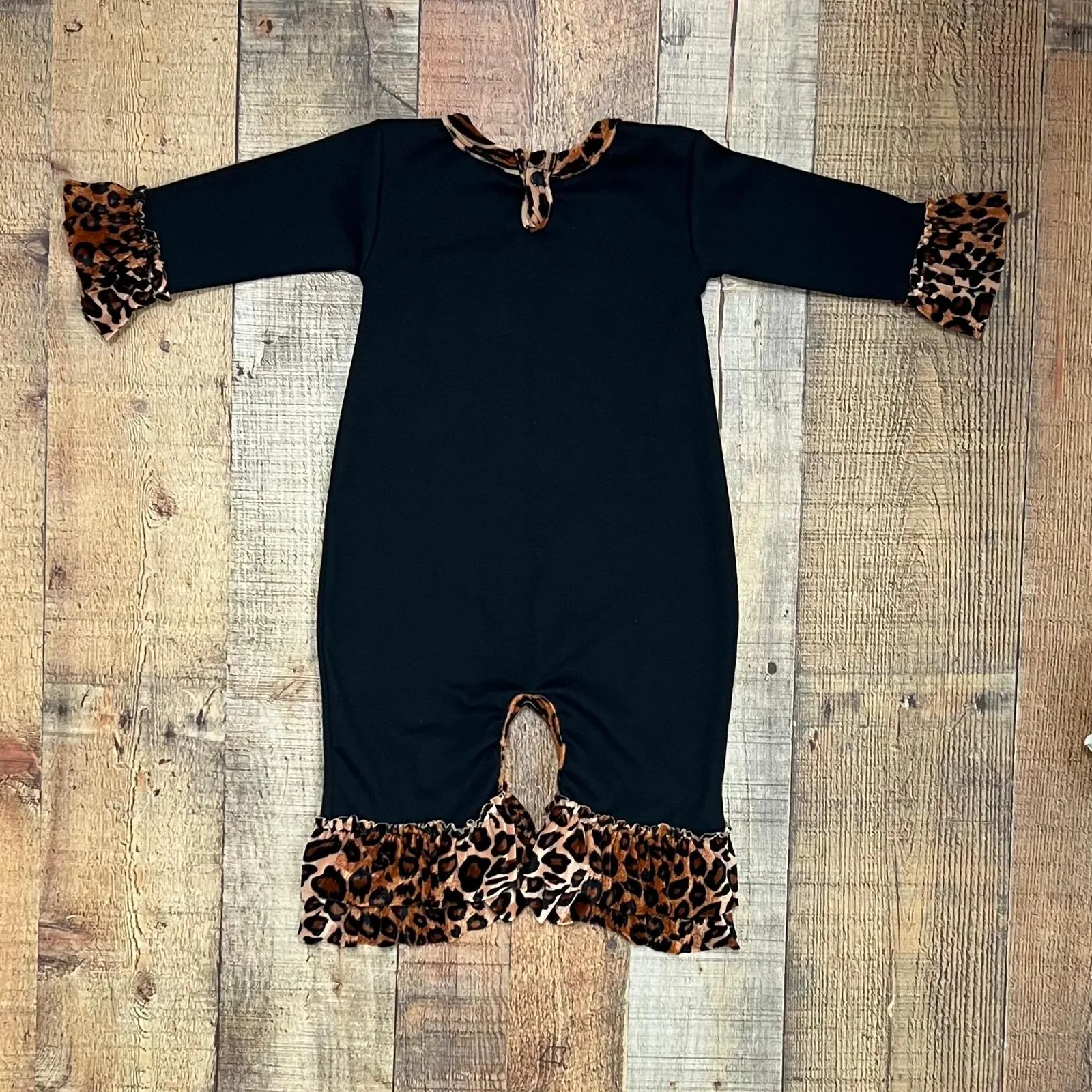 Born To Be Wild Baby Girl Infant Black Romper