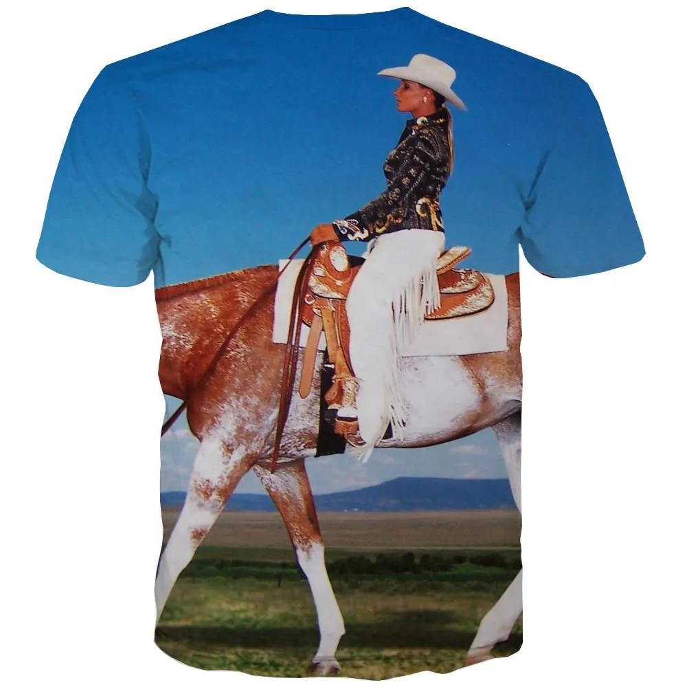 Borse T shirts Men Competition Tshirts Cool Raced Tshirt Printed Equestrian Tshirts Novelty