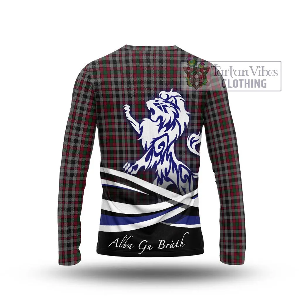 Borthwick Tartan Long Sleeve T-Shirt with Alba Gu Brath Regal Lion Emblem