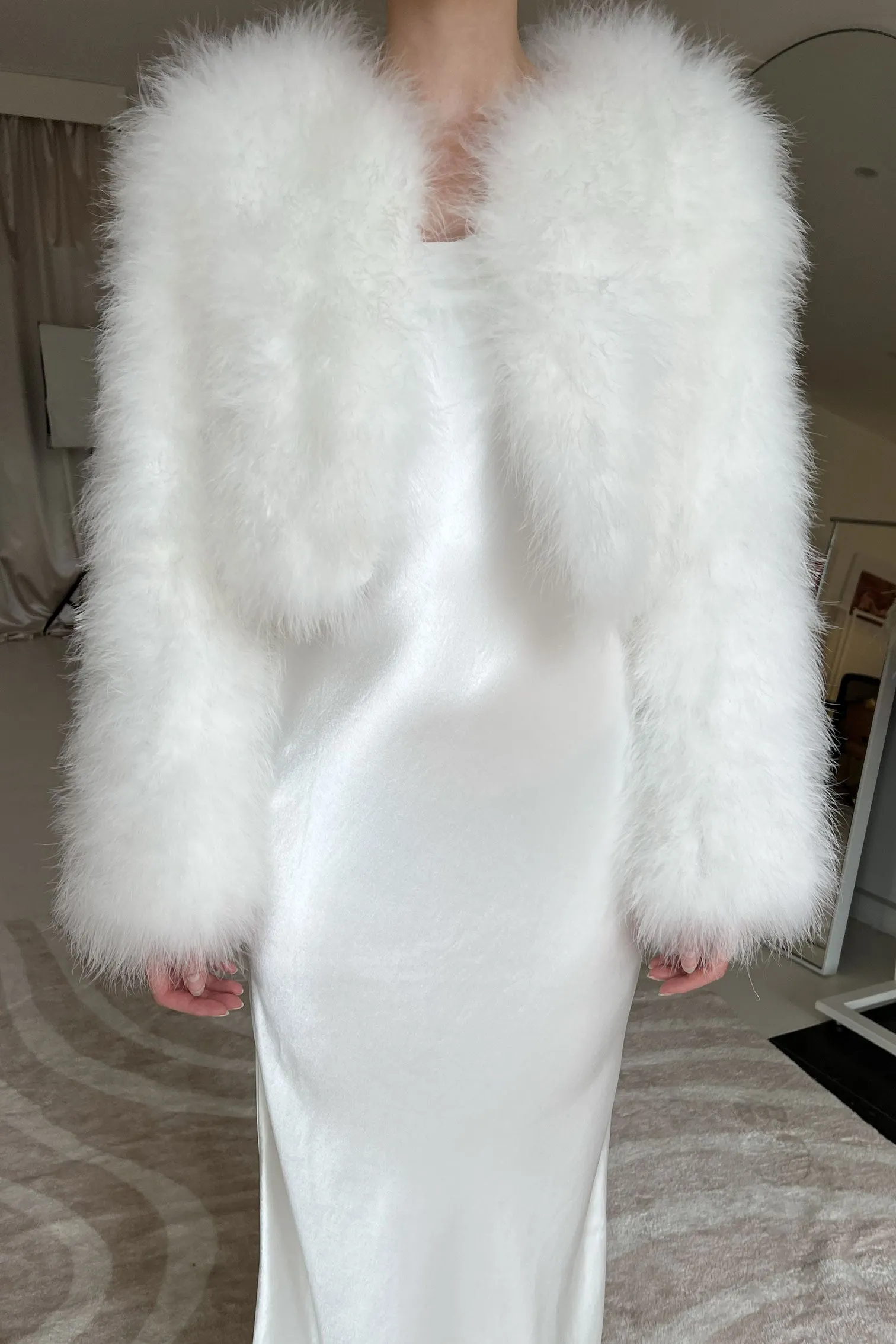 Bridal Manhattan Crop Jacket - White