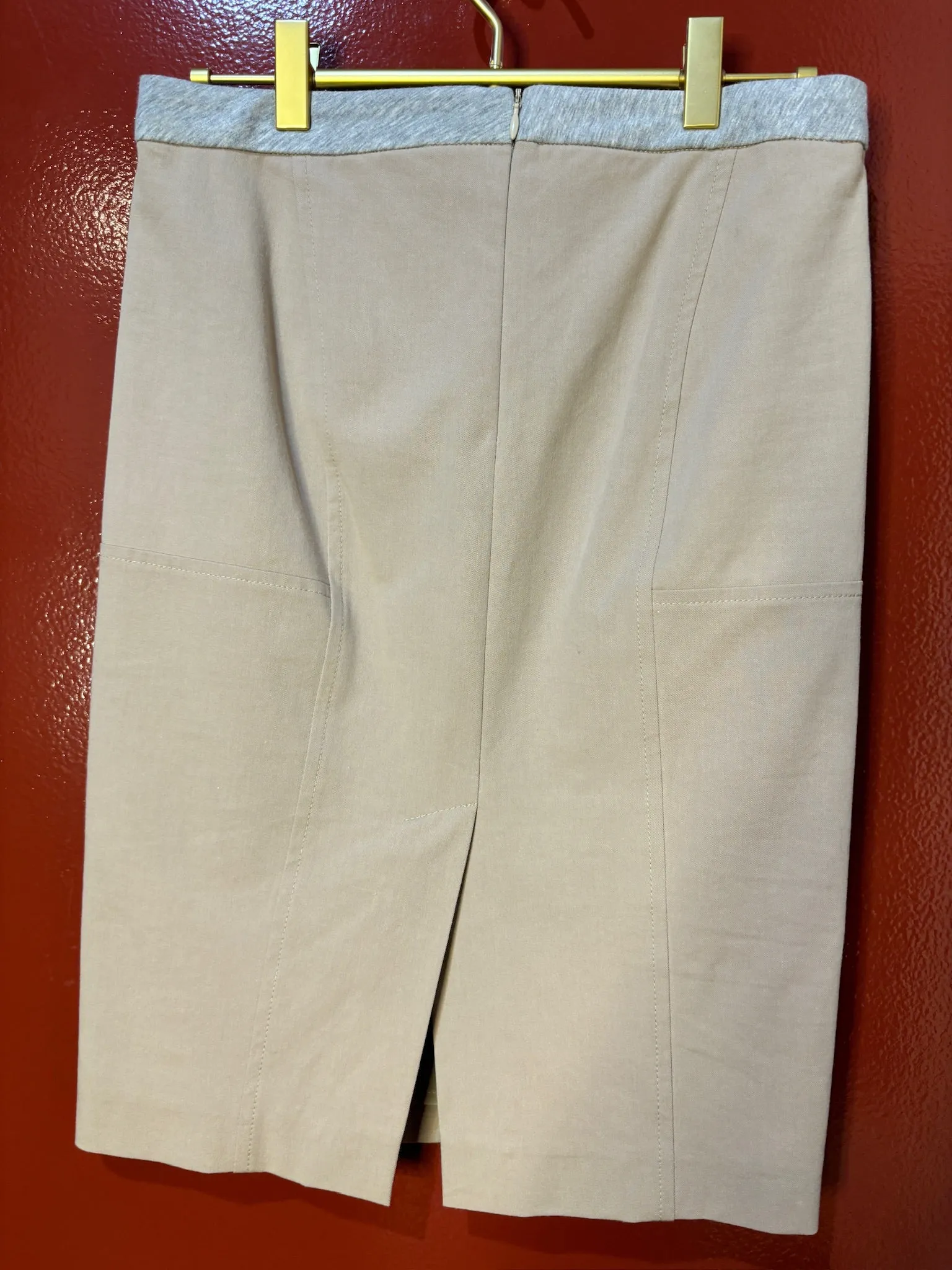 Brunello Cucinelli Kakhi Pencil Skirt 2