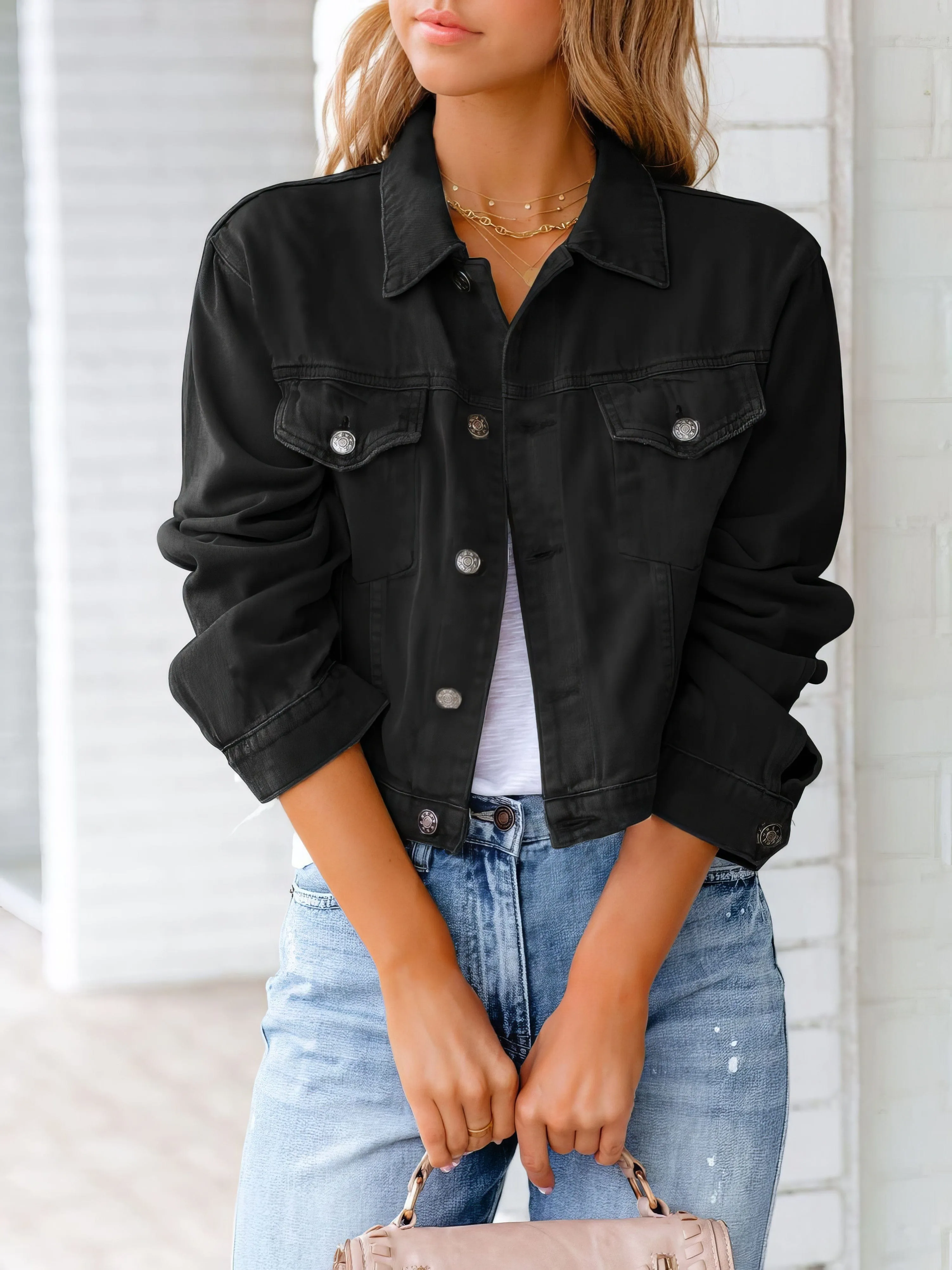 Button-Down Denim Jacket