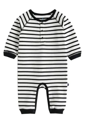 Button Stripe Romper
